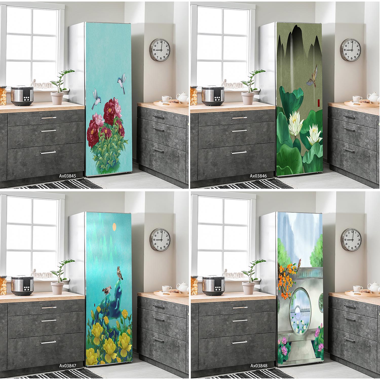 Zen Garden View Fridge Sticker - Full Cover Adhesive review and price