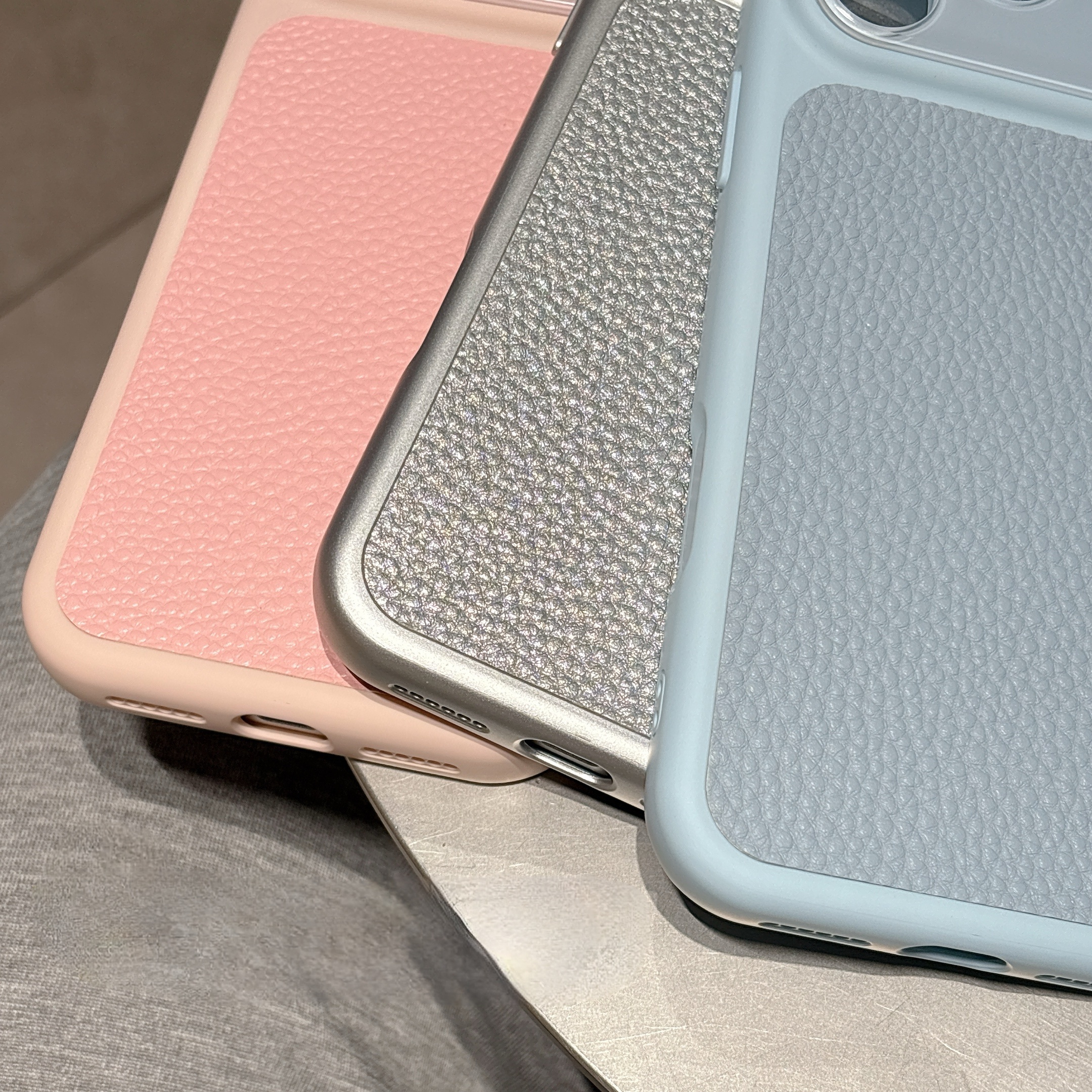 Luxury Lychee Grain Leather Te - Camera Lens Protector review and price