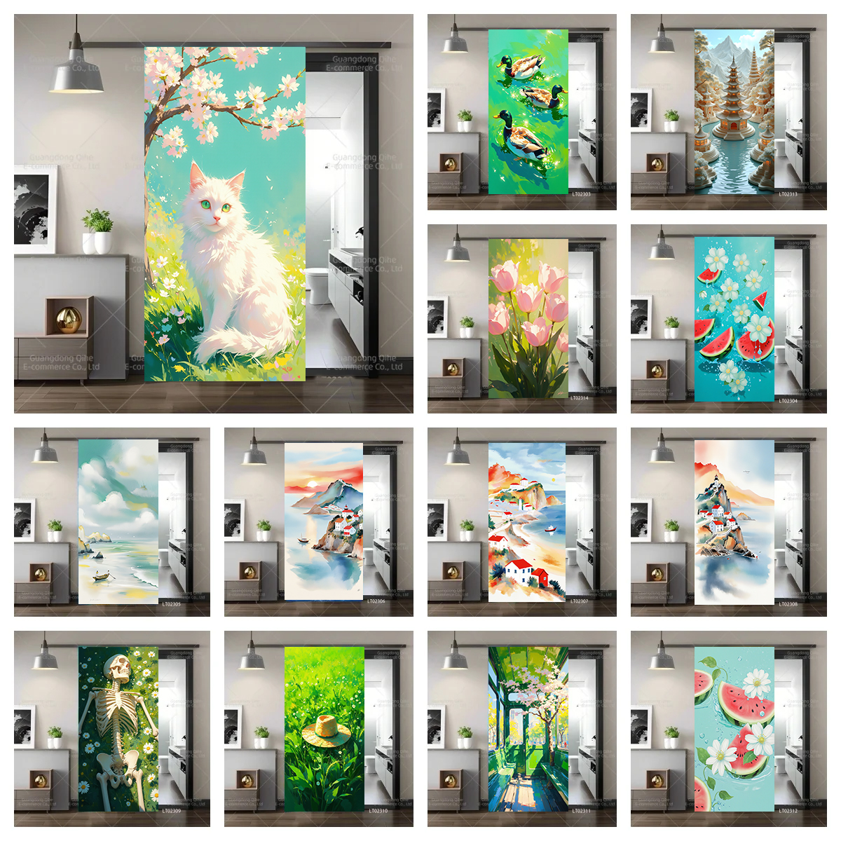 Tulip Cat Cherry Blossom Scene - Full Cover Adhesive review and price
