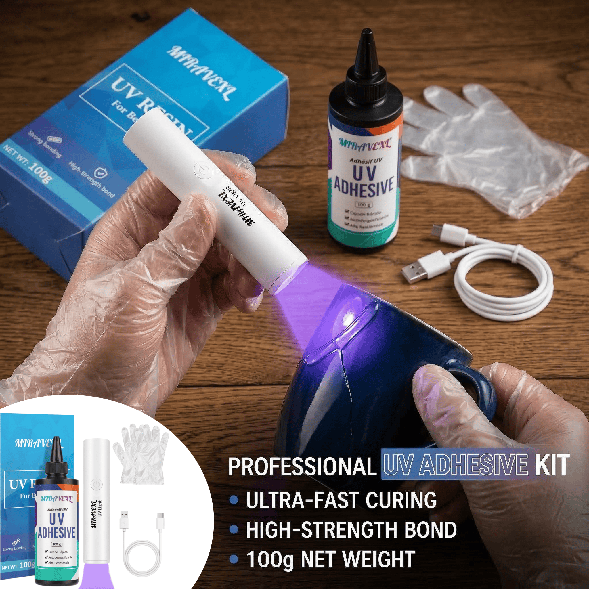 Upgraded UV Resin Kit with USB - Liquid Uv Glue Kit review and price