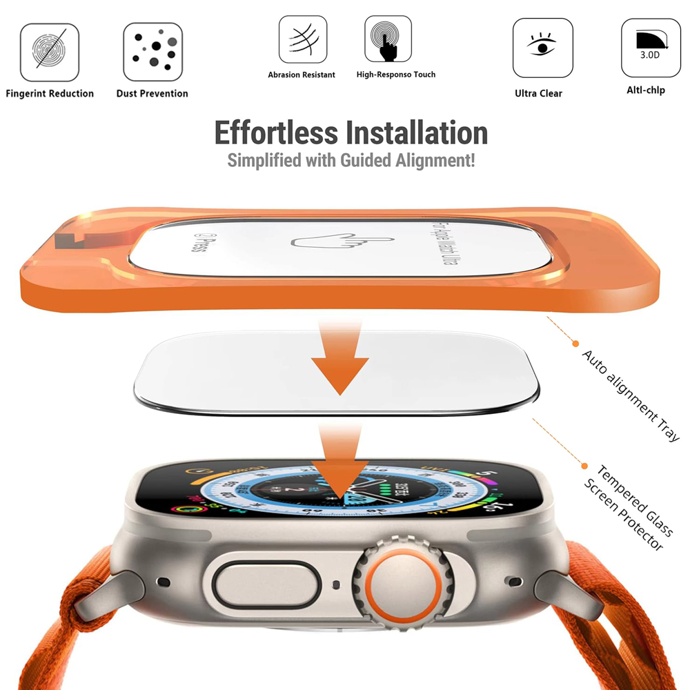 Tempered Glass For Apple Watch - Screen Alignment Tool review and price