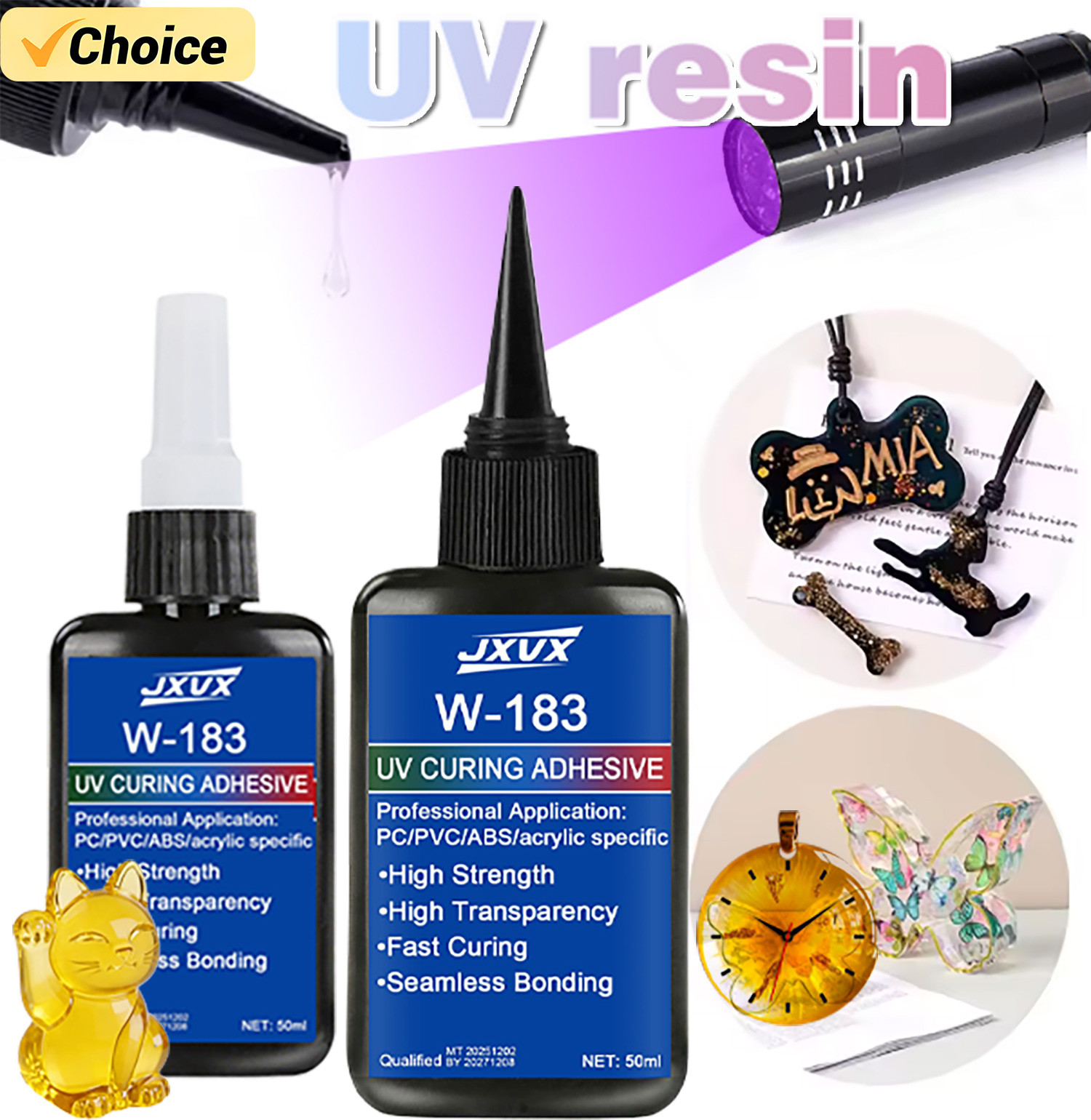 50ml Clear UV Resin Kit Hard T - Liquid Uv Glue Kit review and price