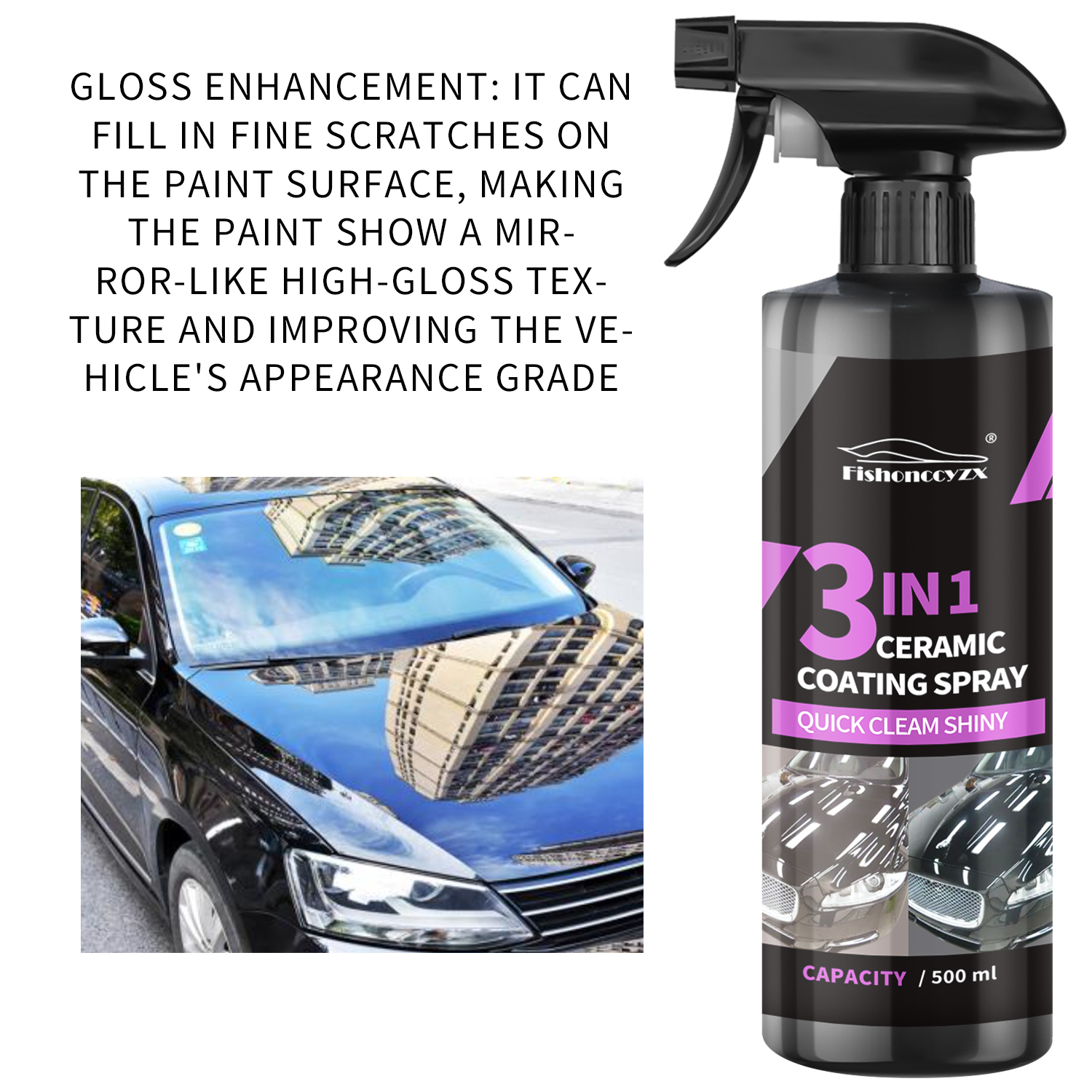 3 in 1 Car Ceramic Liquid Coat - Nano Liquid Coating review and price