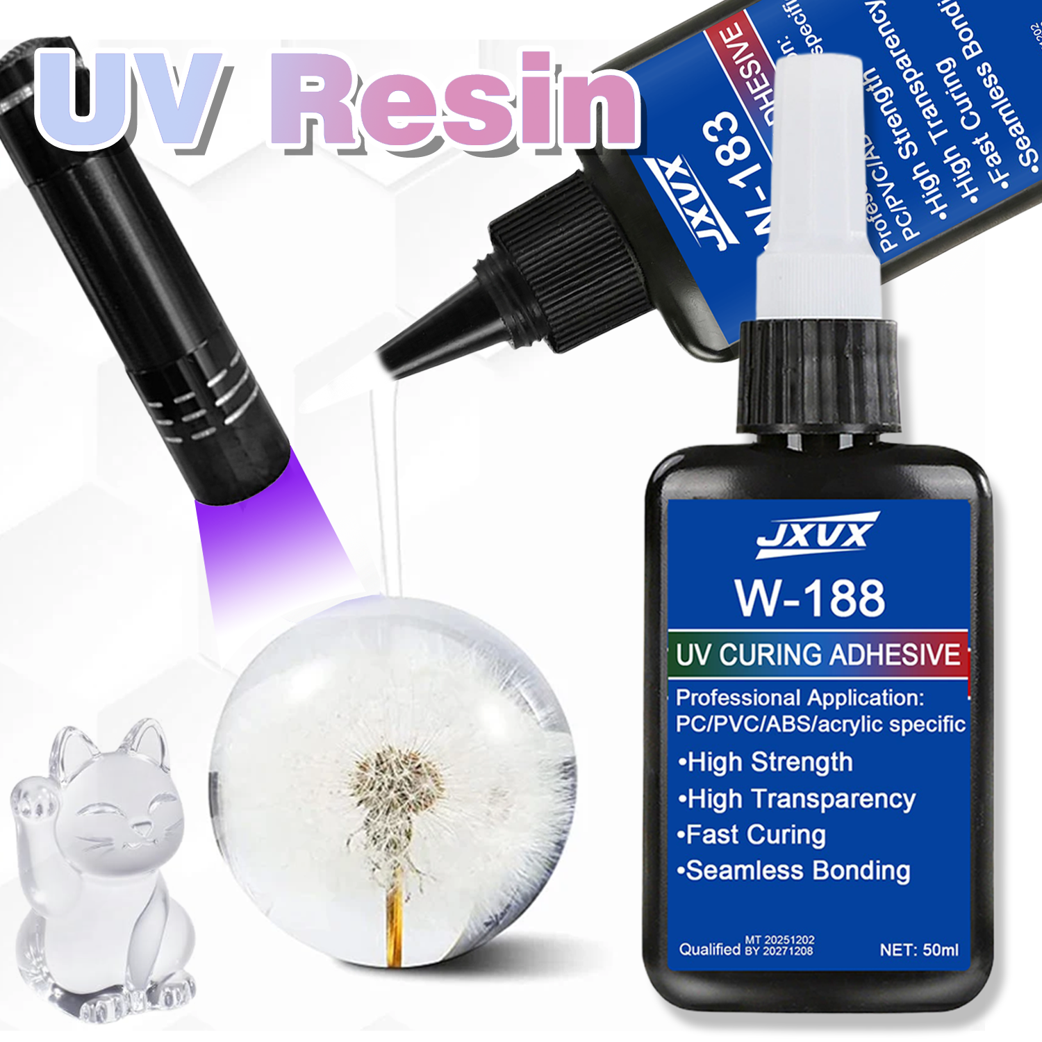 50ml UV Resin Kits With Lamp U - Liquid Uv Glue Kit review and price