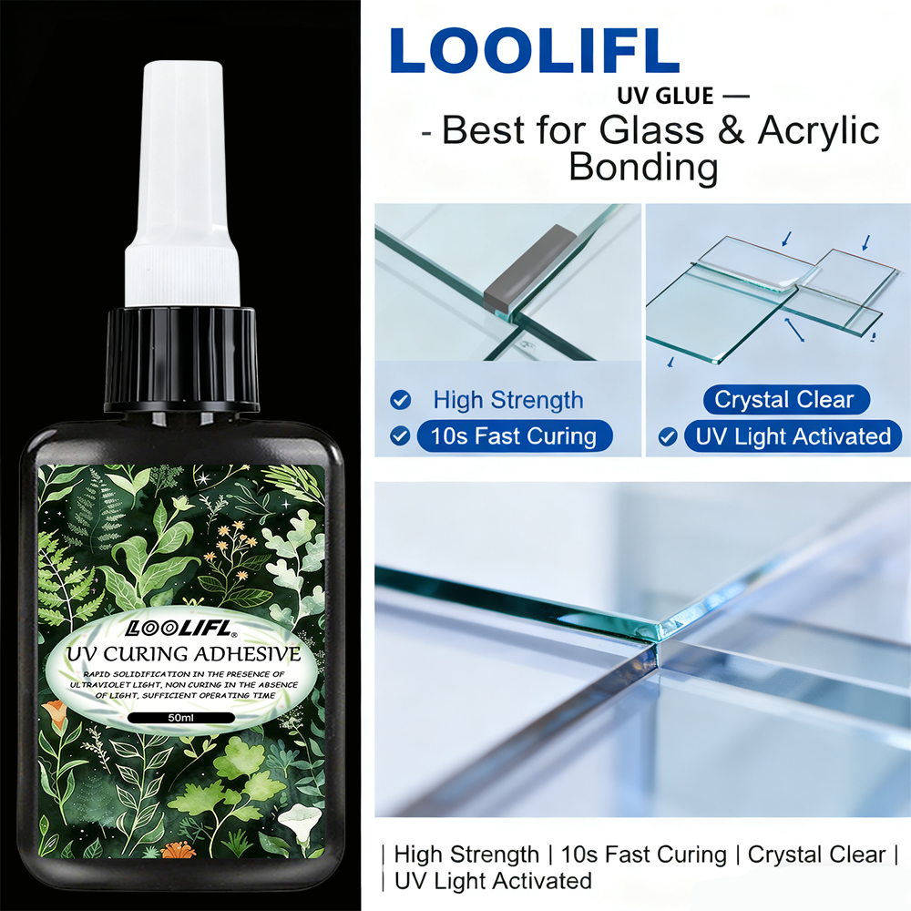 LOOLIFL UV Glue Kit 3 Bottles  - Liquid Uv Glue Kit review and price